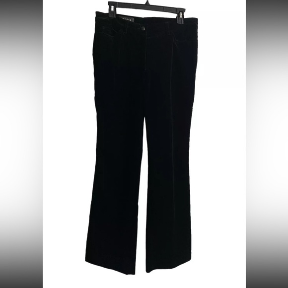ESCADA - NWT Women's Black Velvet Pants Size 40 / US 10 Straight Leg - Picture 3 of 9